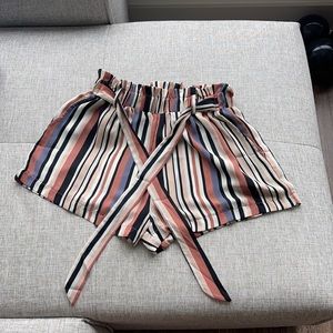 Multicolor Striped Shorts